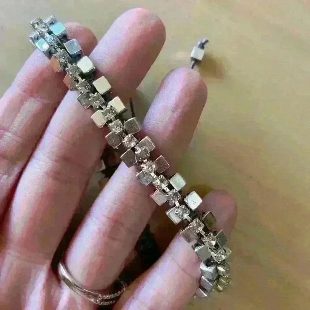 adjustable twine silver and gem bracelet - Picture 5 of 11